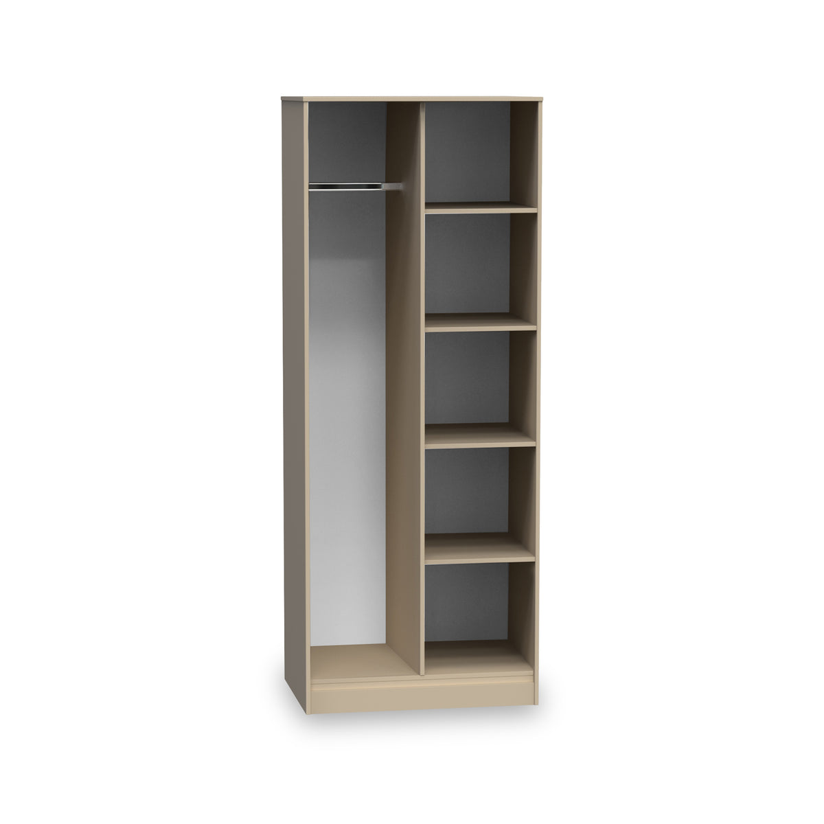 Harlow Taupe Open Shelf Unit from Roseland Furniture