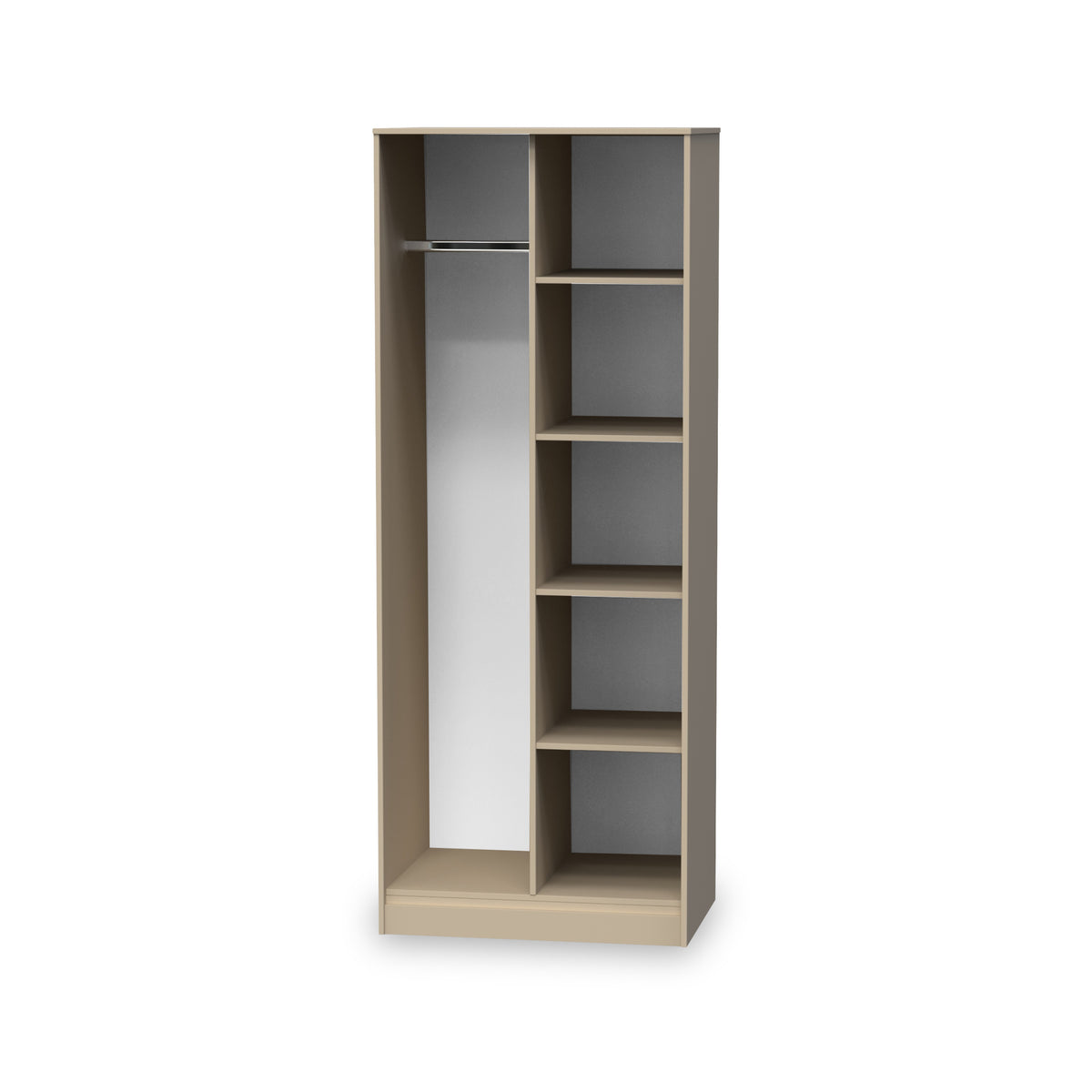 Harlow Taupe Open Shelf Unit from Roseland Furniture