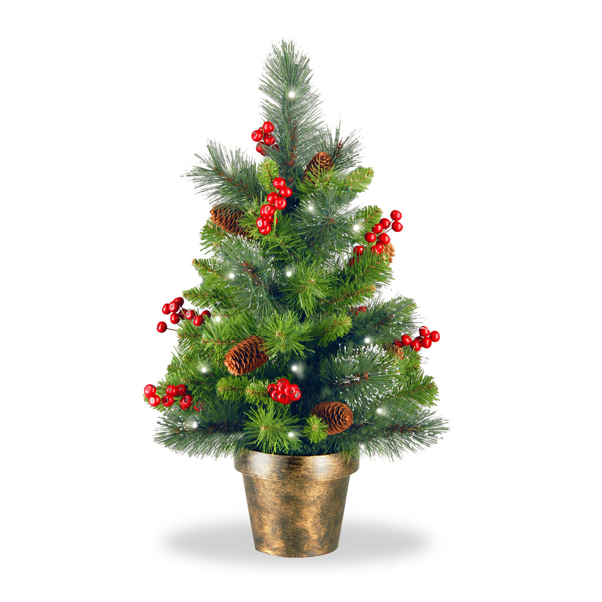Crestwood Spruce Warm White LED 2ft Tree from Roseland