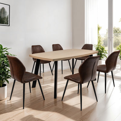 Colton 160cm Light Oak Effect Dining Table