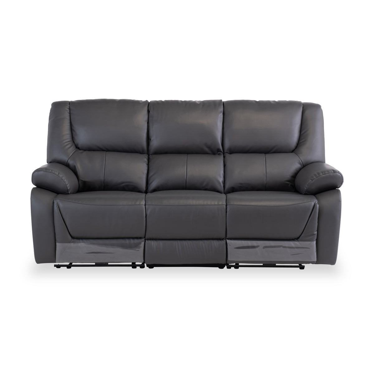 Baxter Charcoal Leather Electric Reclining 3 Seater Sofa from Roseland Furniture