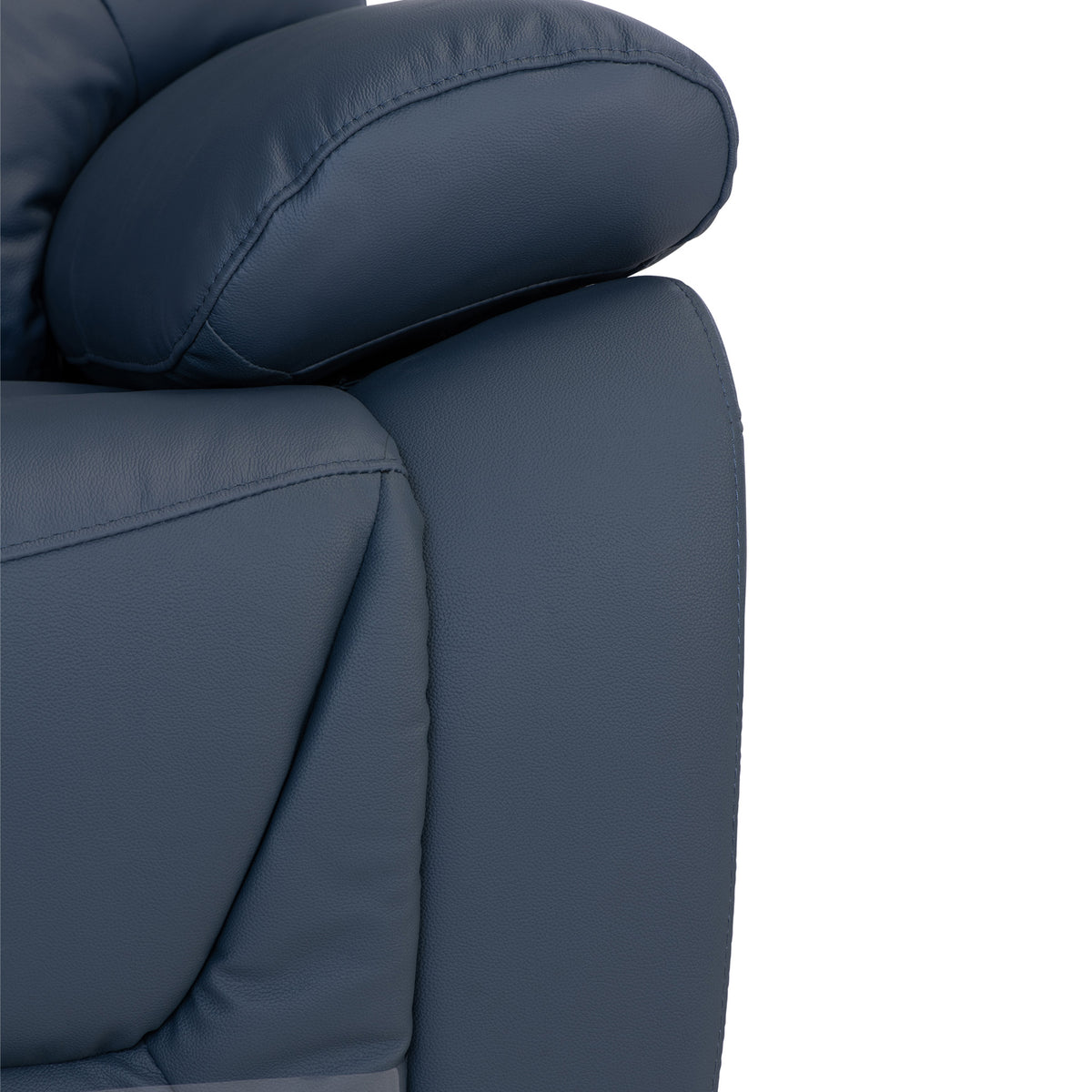 Baxter Leather Blue Electric Reclining 2 Seater Sofa from Roseland Furniture