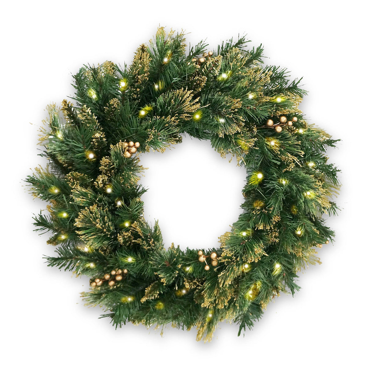 Decorative Collection Warm White LED 24" Wreath from Roseland Furniture