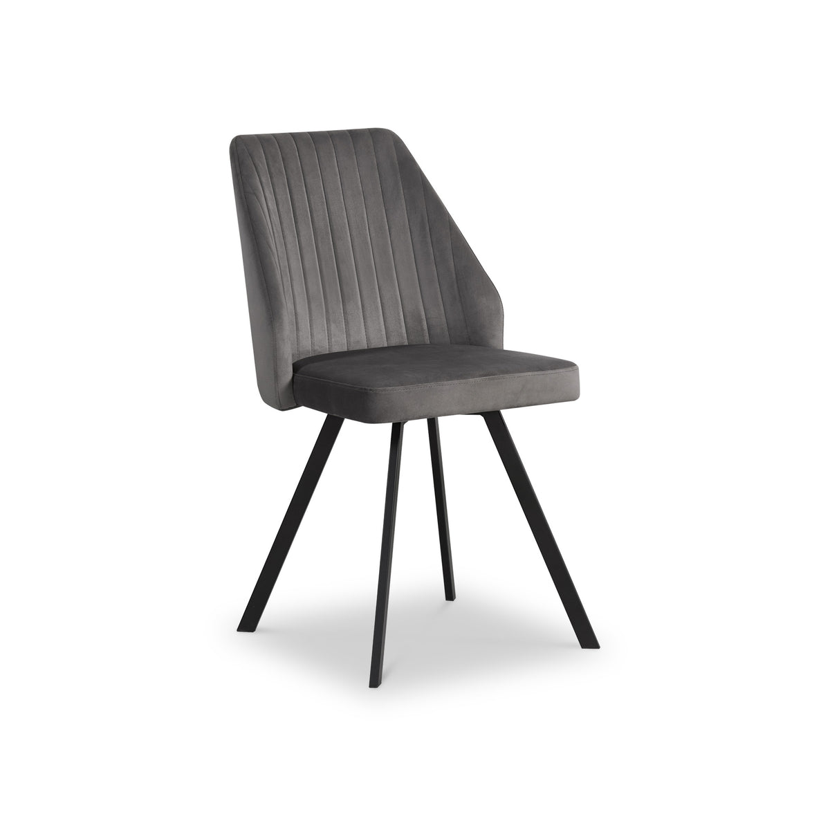 Callington Grey Velvet Dining Chair from Roseland Furniture