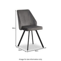 Callington Grey Faux Leather Dining Chair dimensions