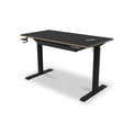 Gino Black Smart Electric Height Adjustable Desk with Storage Drawer from Roseland Furniture