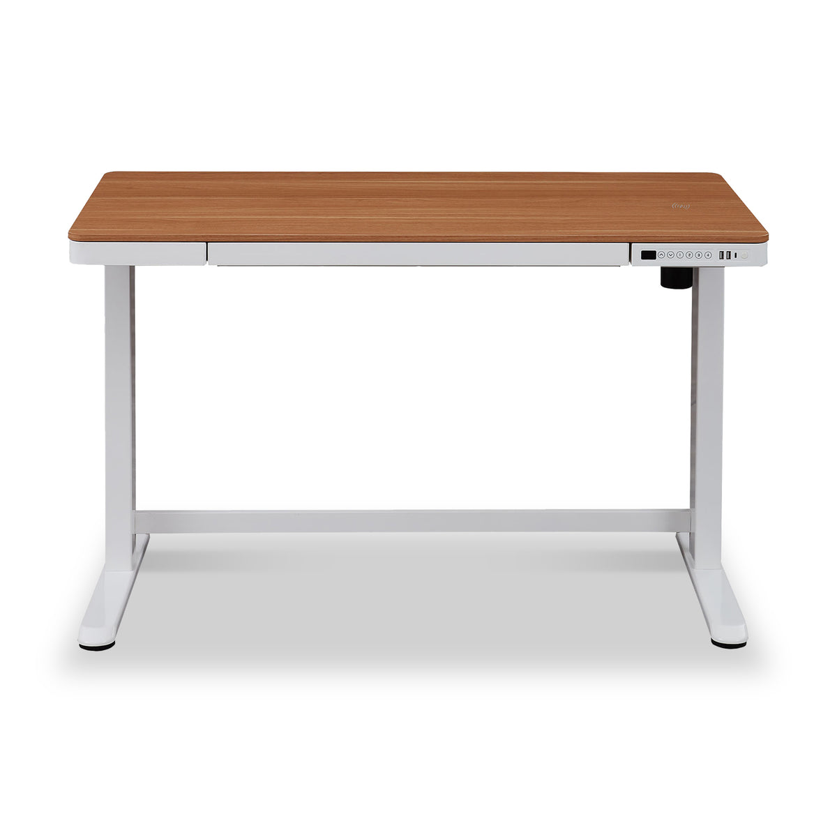 Juno Standing Desk Oak & White from Roseland Furniture