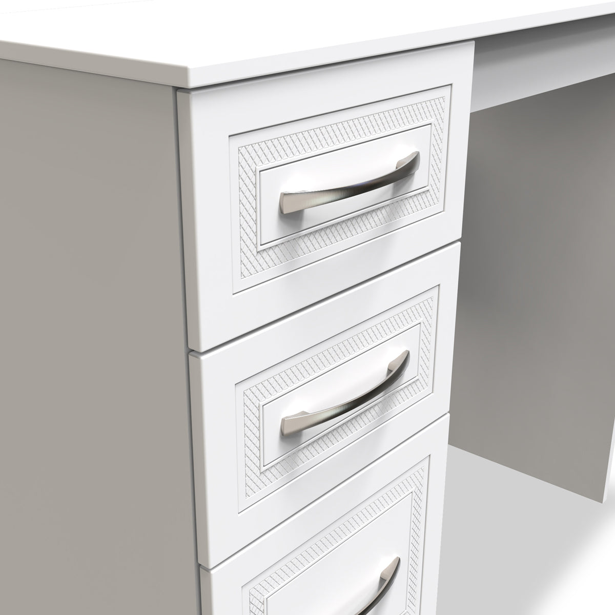 Killgarth White 3 Drawer Dressing Table by Roseland Furniture