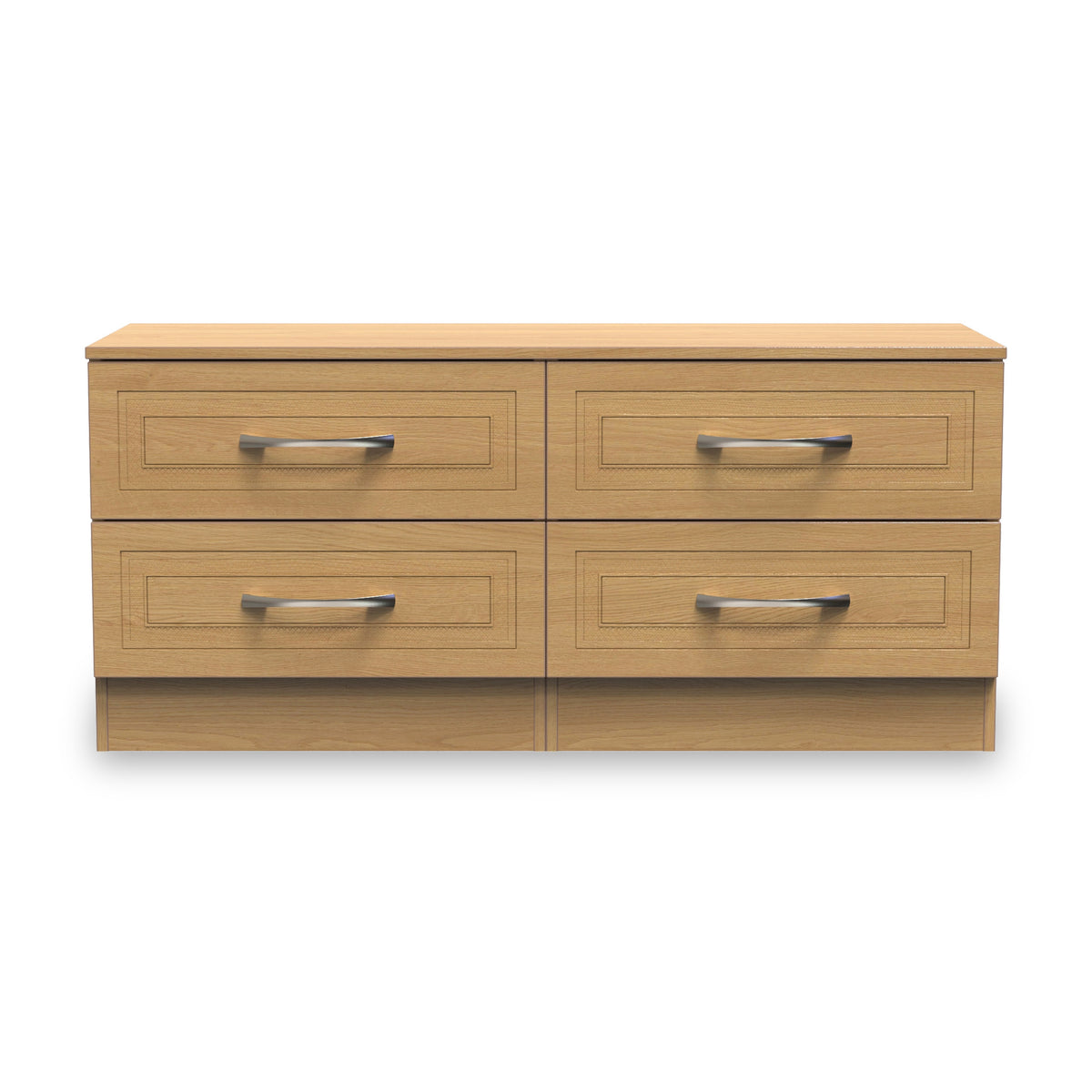 Killgarth Oak 4 Drawer Low Storage Chest of Drawers