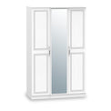 Kilgarth White Triple Mirror Wardrobe by Roseland Furniture