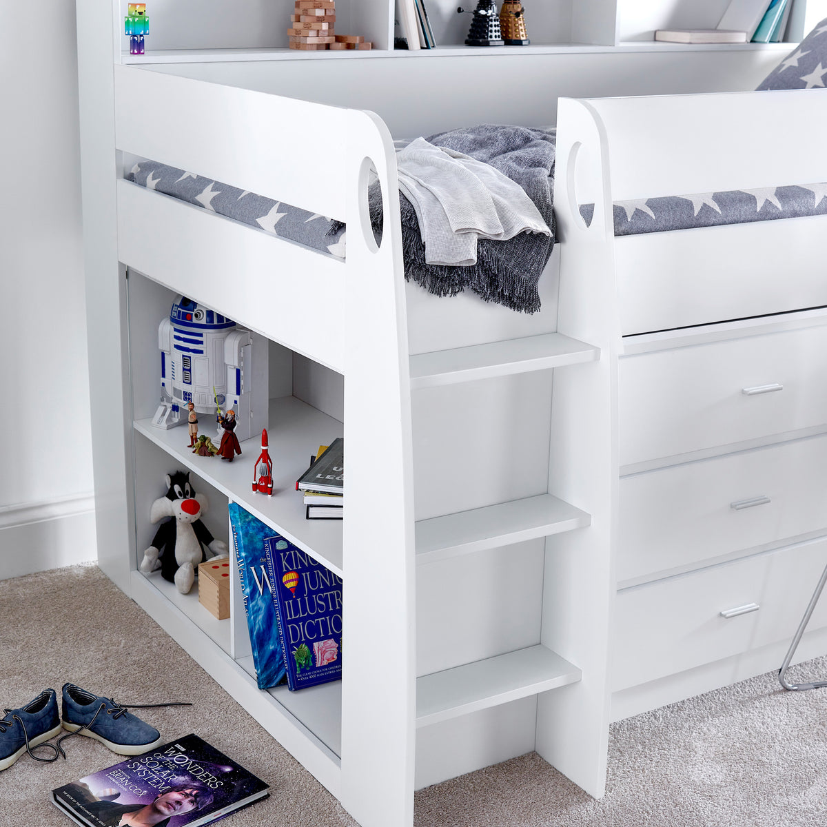 Daltrey White Single Mid Sleeper Bed