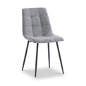 Edie Dark Grey Quilted Back Dining Chair from Roseland Furniture