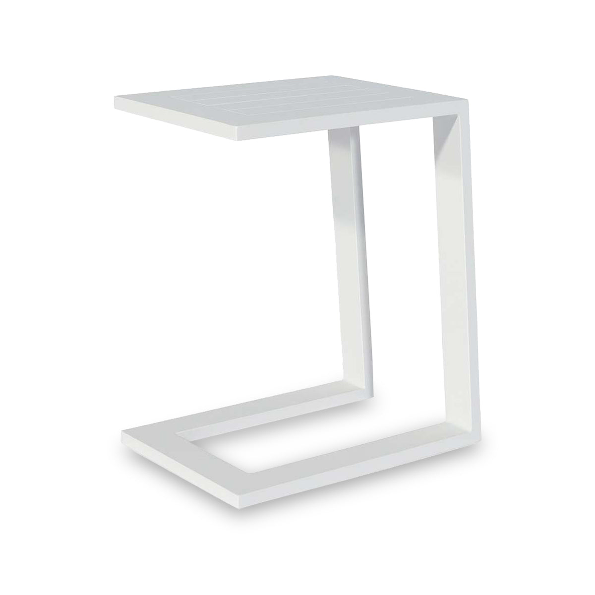 Maze White Aluminium Side Table