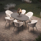 Maze Ambition 6 Seat Oval Dining Set
