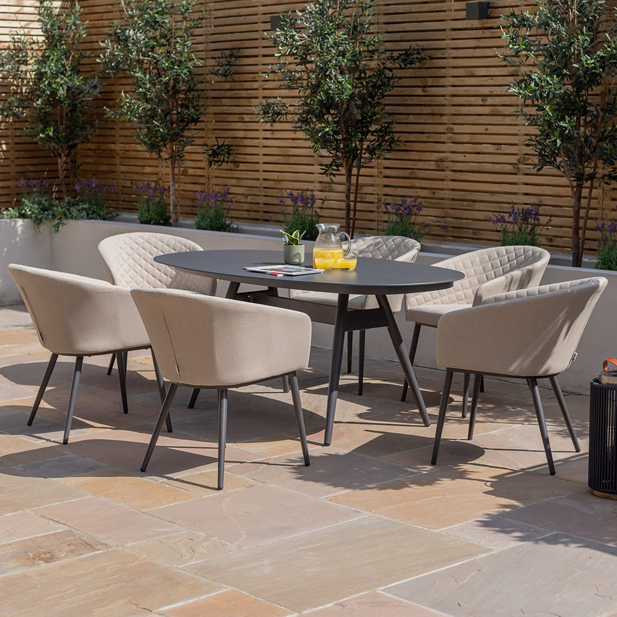 Maze Ambition 6 Seat Oval Dining Set 