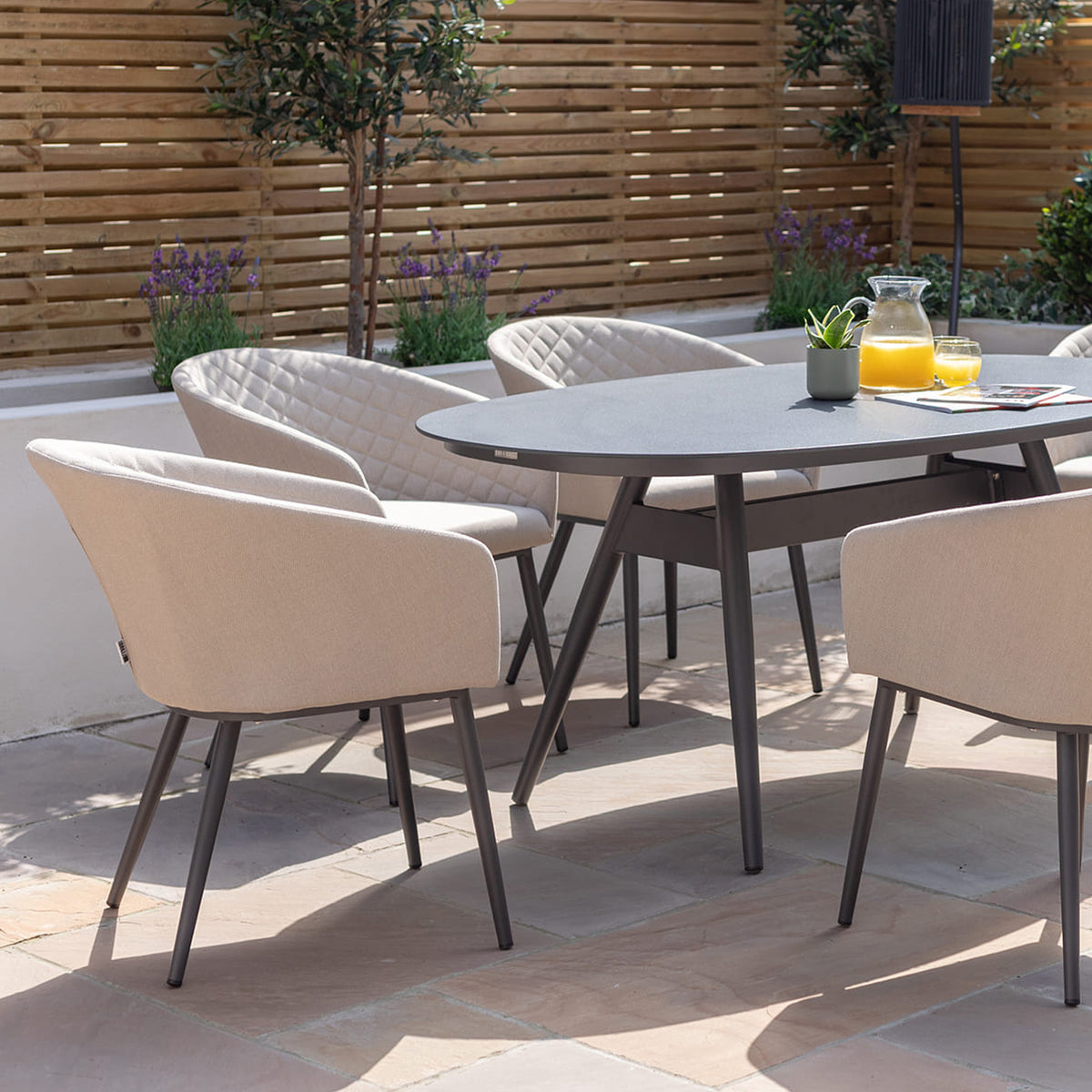 Maze Ambition 6 Seat Oval Dining Set 