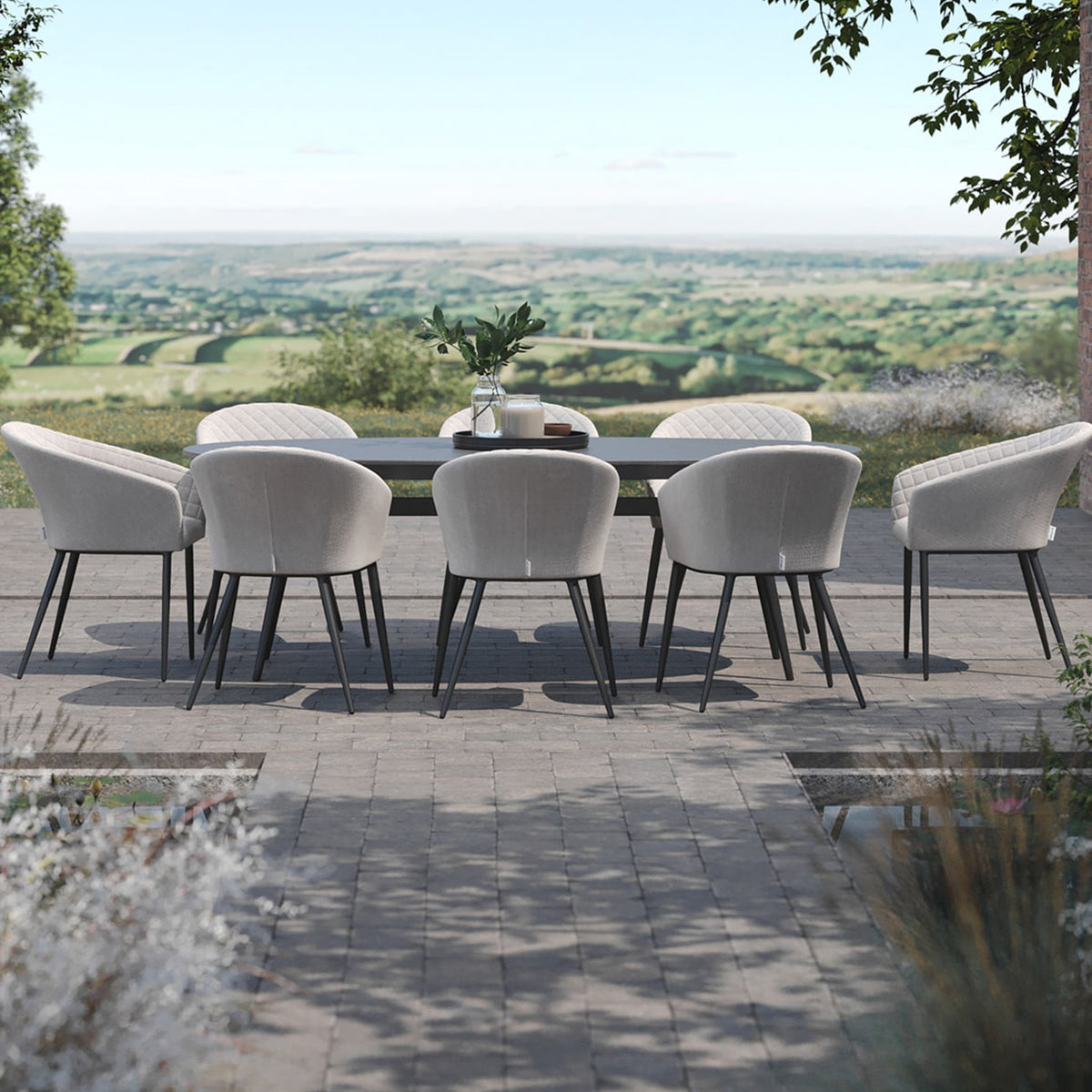 Maze Ambition 8 Seat Oval Dining Set