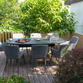 Maze Zest Grey 8 Seat Outdoor Oval Dining Set