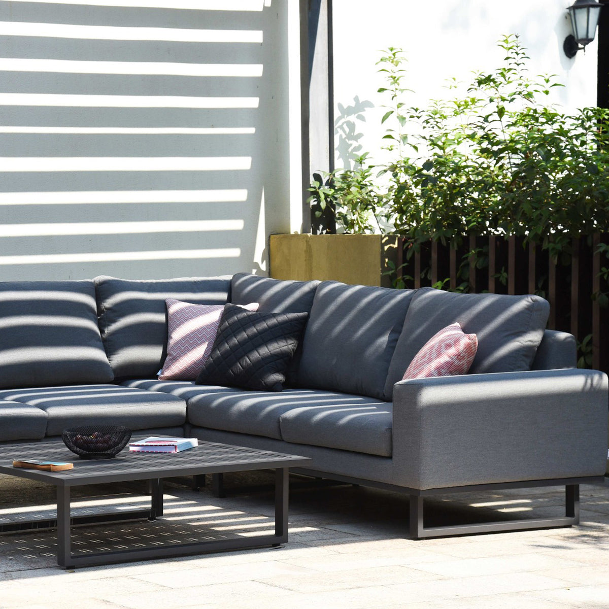 Maze Ethos Flanelle Grey Outdoor Corner Sofa Group