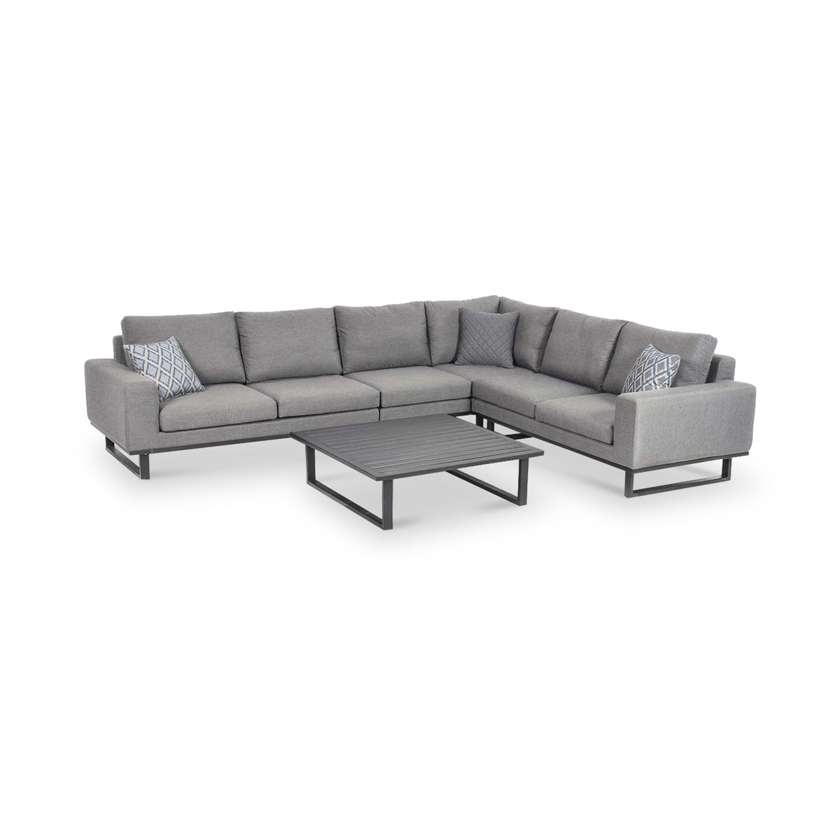 Maze Ethos Flanelle Grey Large Outdoor Corner Sofa GroupMaze Ethos Flanelle Grey Large Outdoor Corner Sofa Group