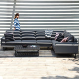 Maze Ethos Flanelle Grey Large Outdoor Corner Sofa Group