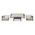 Ibiza 3 Seat Outdoor Sofa Set With Square Table from Roseland Furniture