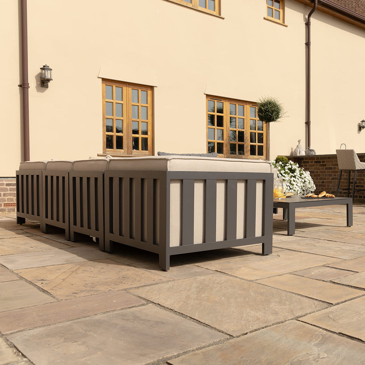 Maze Ibiza Large Outdoor Corner Sofa Set With Square Table