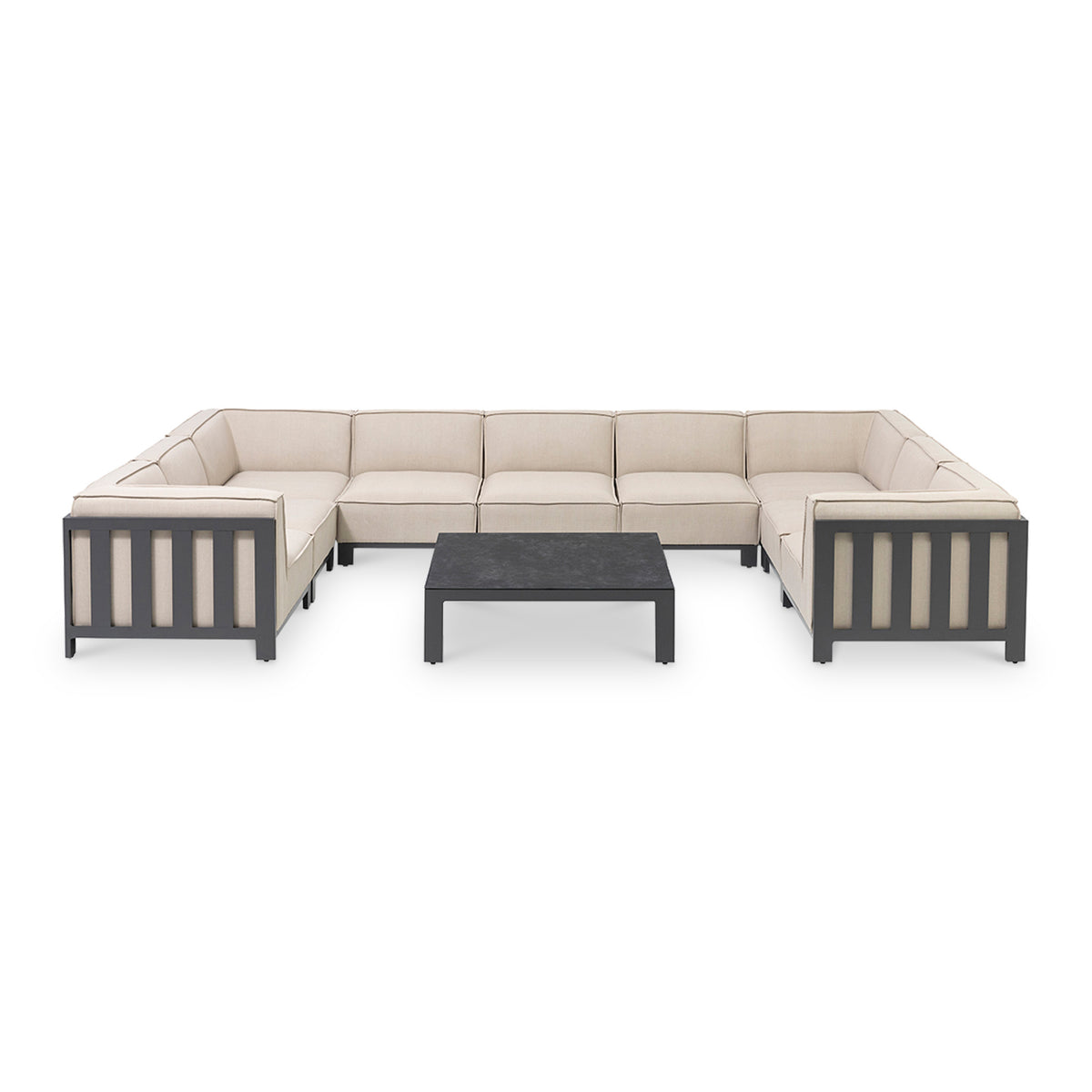 Maze Ibiza U Shape Outdoor Sofa Set With Square Table