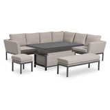 Maze Pulse Left Handed Rectangular Corner Dining Set with Rising Table