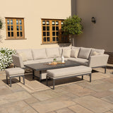 Maze Pulse Left Handed Rectangular Corner Dining Set with Rising Table