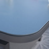 Maze Pulse Flanelle Grey U Shape Outdoor Dining Set with Rising Table