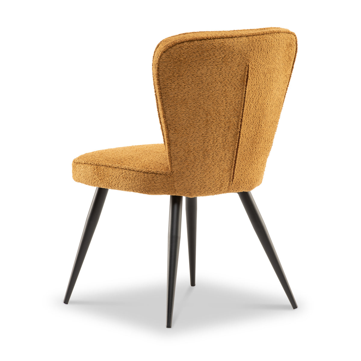 Alva-Soft-Boucle-Dining-Chair-Mustard from Roseland Furniture