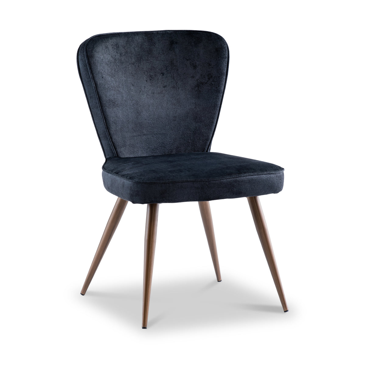 Alva-Soft-Velvet-Dining-Chair-Black from Roseland Furniture