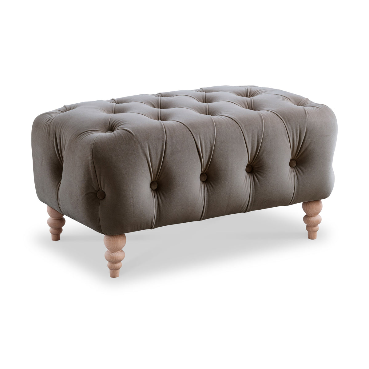 Balmoral Velvet Buttoned Footstool