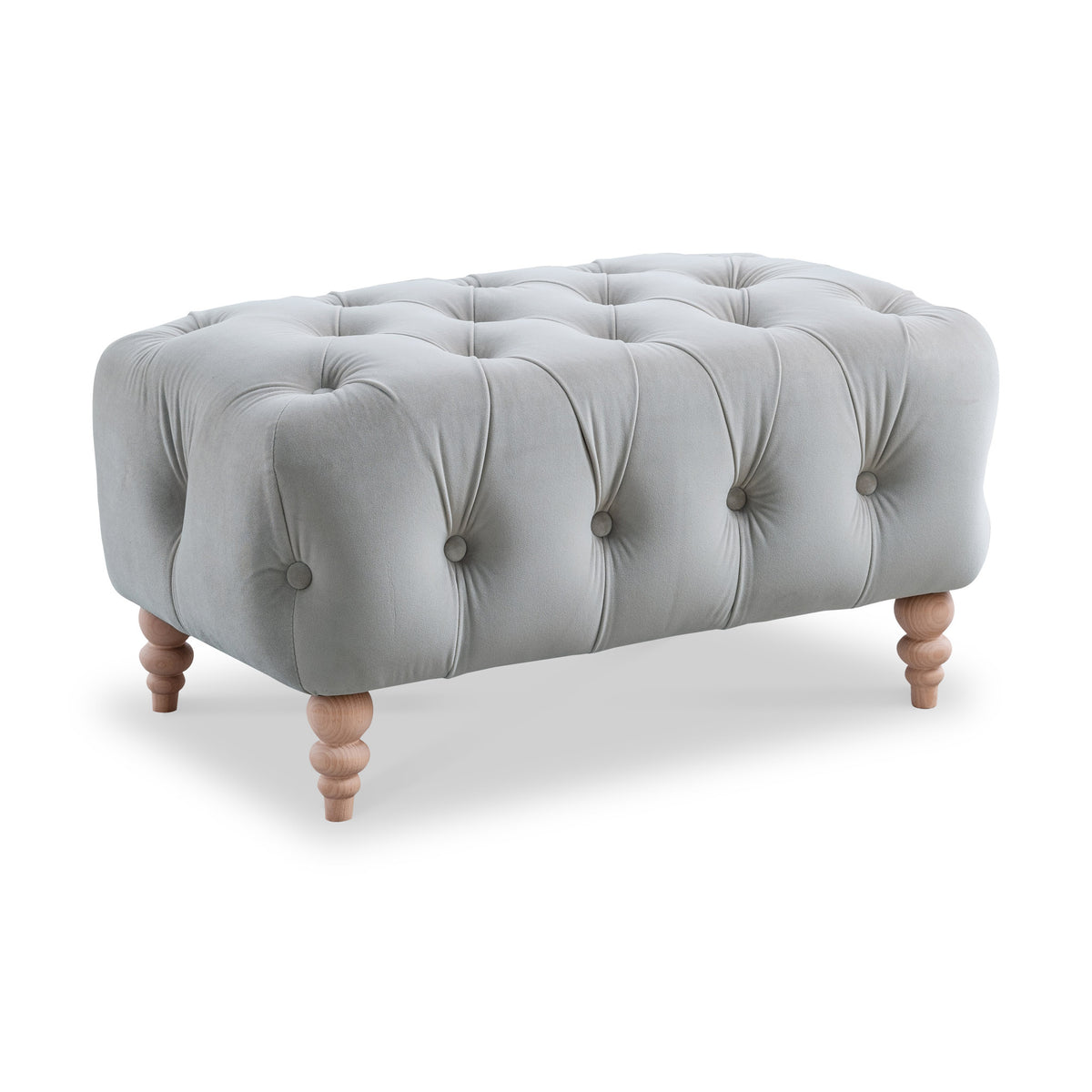 Balmoral Velvet Buttoned Footstool