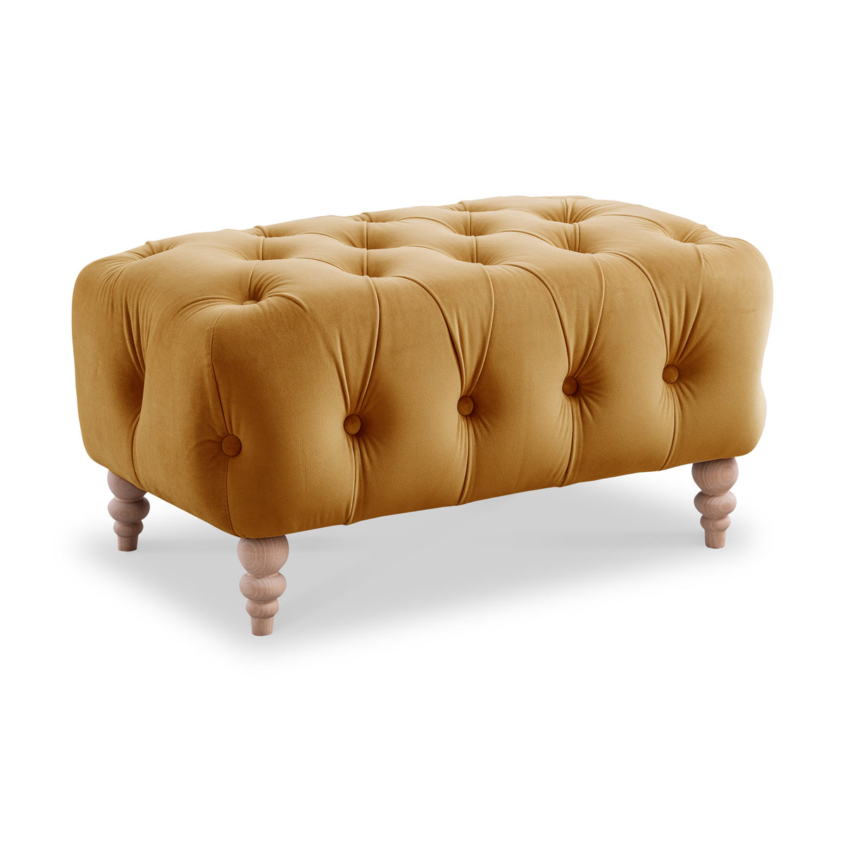 Balmoral Velvet Buttoned Footstool