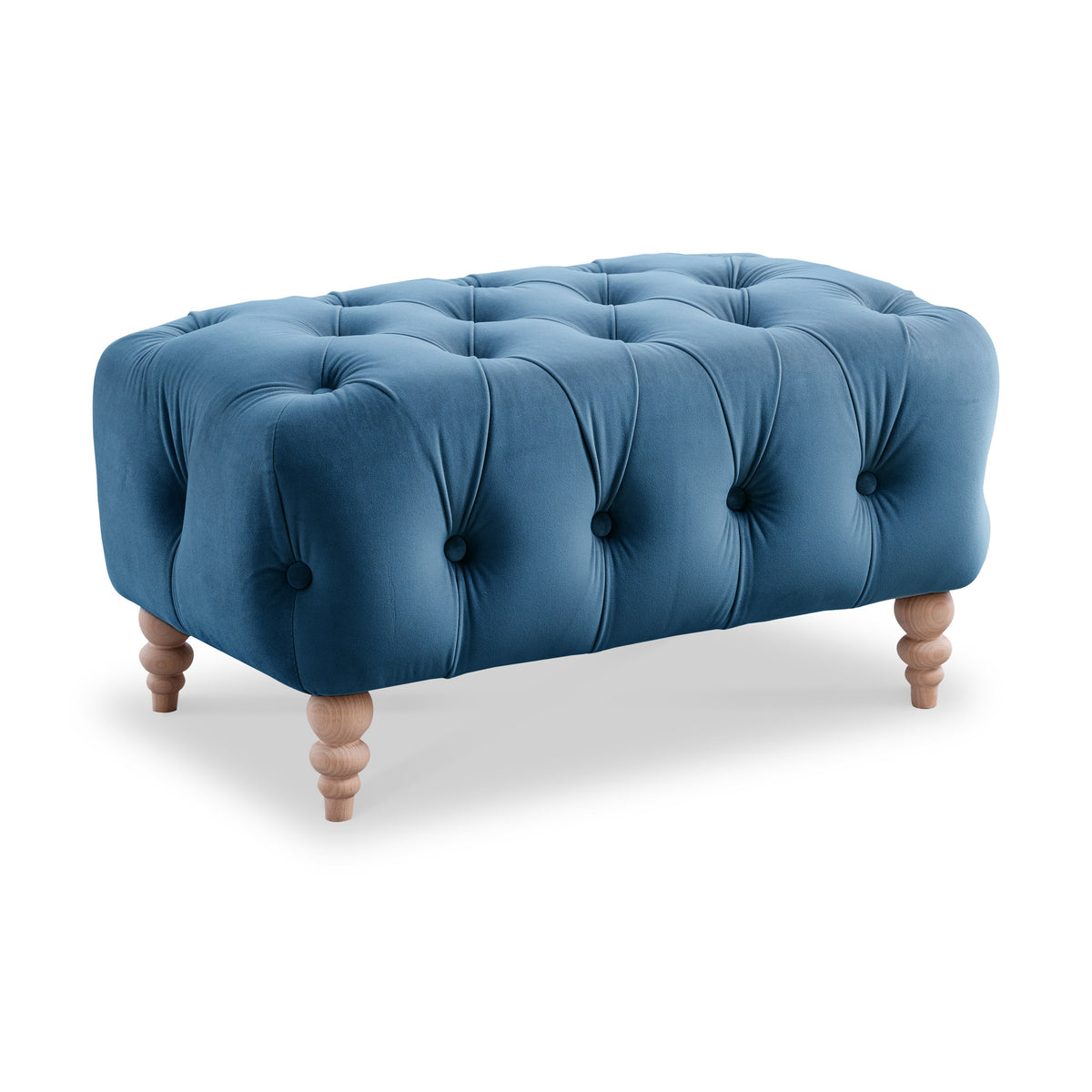 Balmoral Velvet Buttoned Footstool