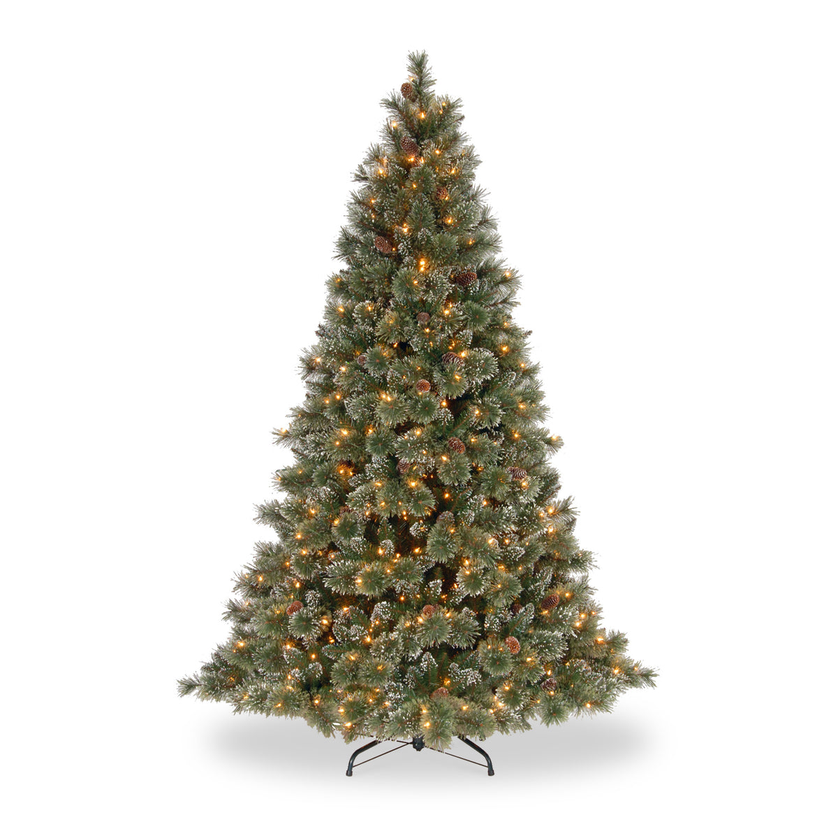 Glittery Bristle Pine Soft White LED 6ft Tree from Roseland
