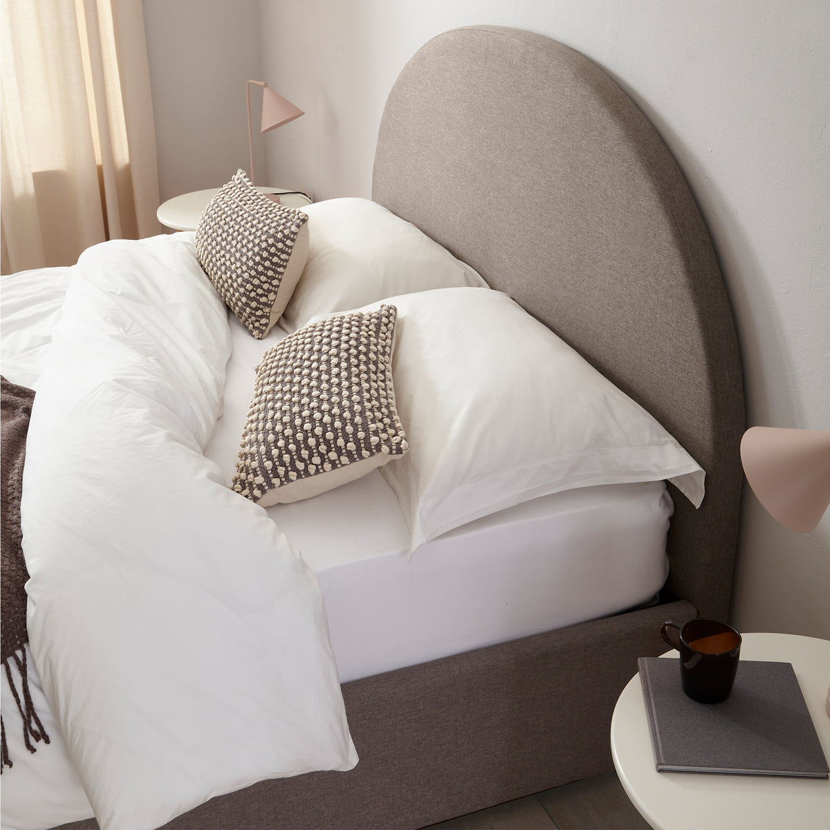Hounslow Half Circle Ottoman Storage Bed Frame from Roseland Furniture