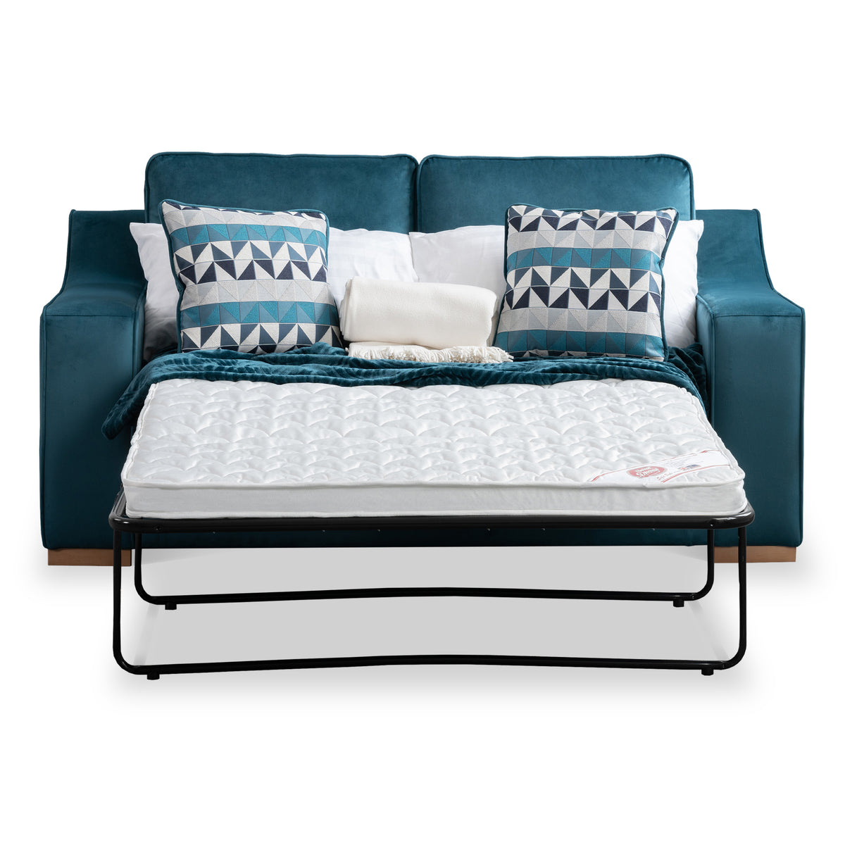 Dover Velvet Fabric 2 Seater Sofa Bed from Roseland Furniture