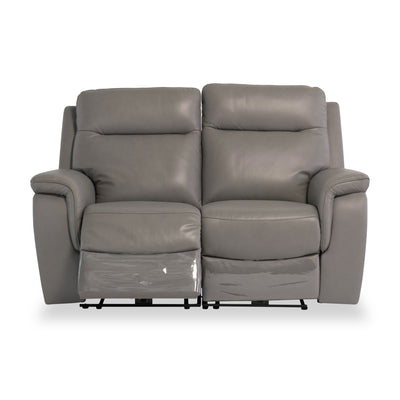 Walter Grey Leather Electric Reclining 2 Seater Sofa