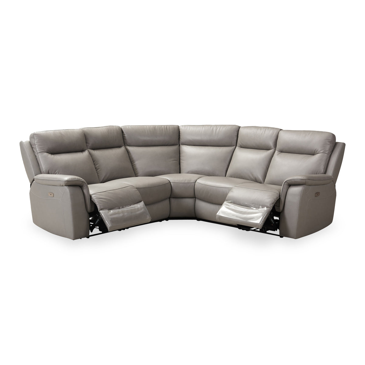 Walter Grey Leather Electric Reclining Large Corner Sofa from Roseland