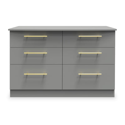 Bramham Grey 6 Drawer Wide Chest