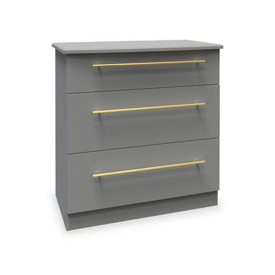 Bramham Grey 3 Drawer Deep Chest