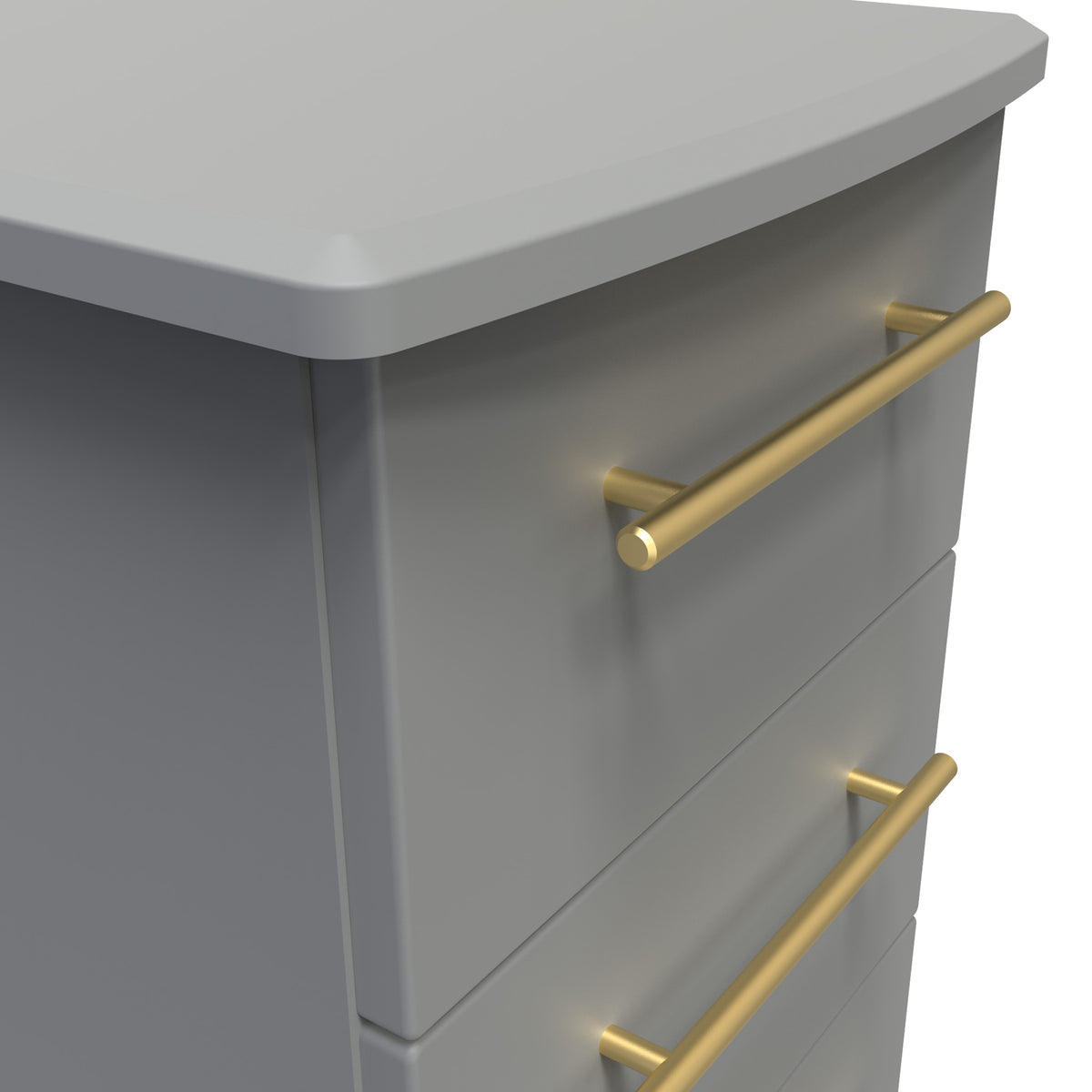 Bramham Grey Wireless Charging 3 Drawer Bedside