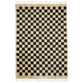 Franklin Natural Hemp Black/Ivory Chequered Rug from Roseland Furniture