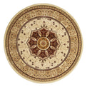 Holden Red Cream Oriental Stain Resistant Circular Rug from Roseland Furniture