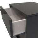Moreno Graphite Grey 5 Drawer Tallboy Chest with Hairpin Legs from Roseland Furniture