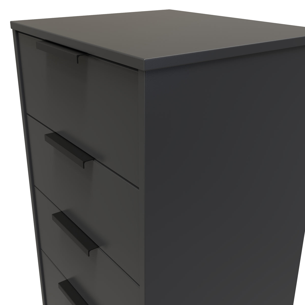 Moreno Graphite Grey 5 Drawer Tallboy Chest with Hairpin Legs from Roseland Furniture