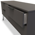 Moreno Graphite Grey 4 Drawer Low Storage Unit